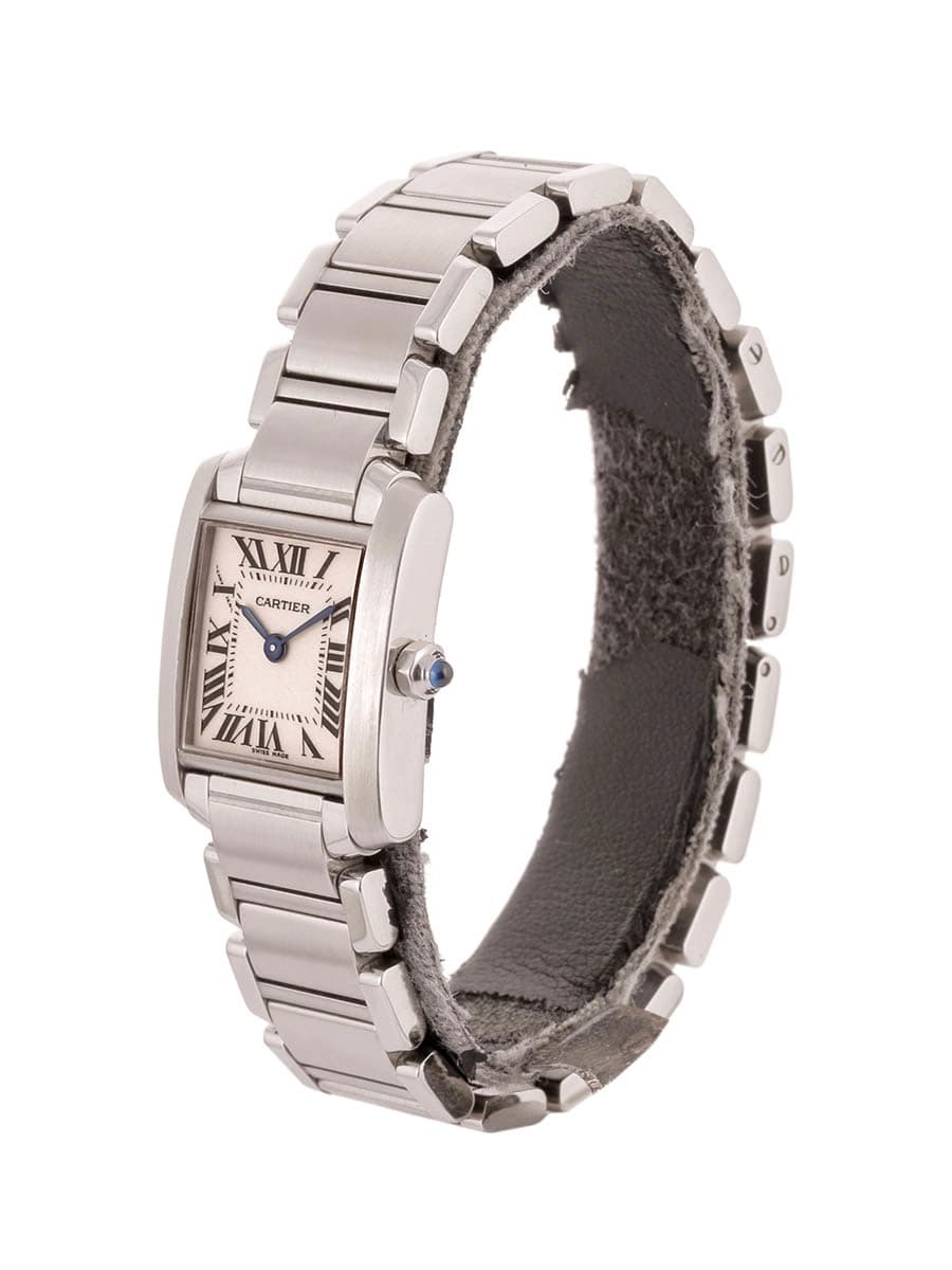 CARTIER TANK FRANCAISE MODELLO PICCOLO IN ACCIAIO REF. W51008Q3