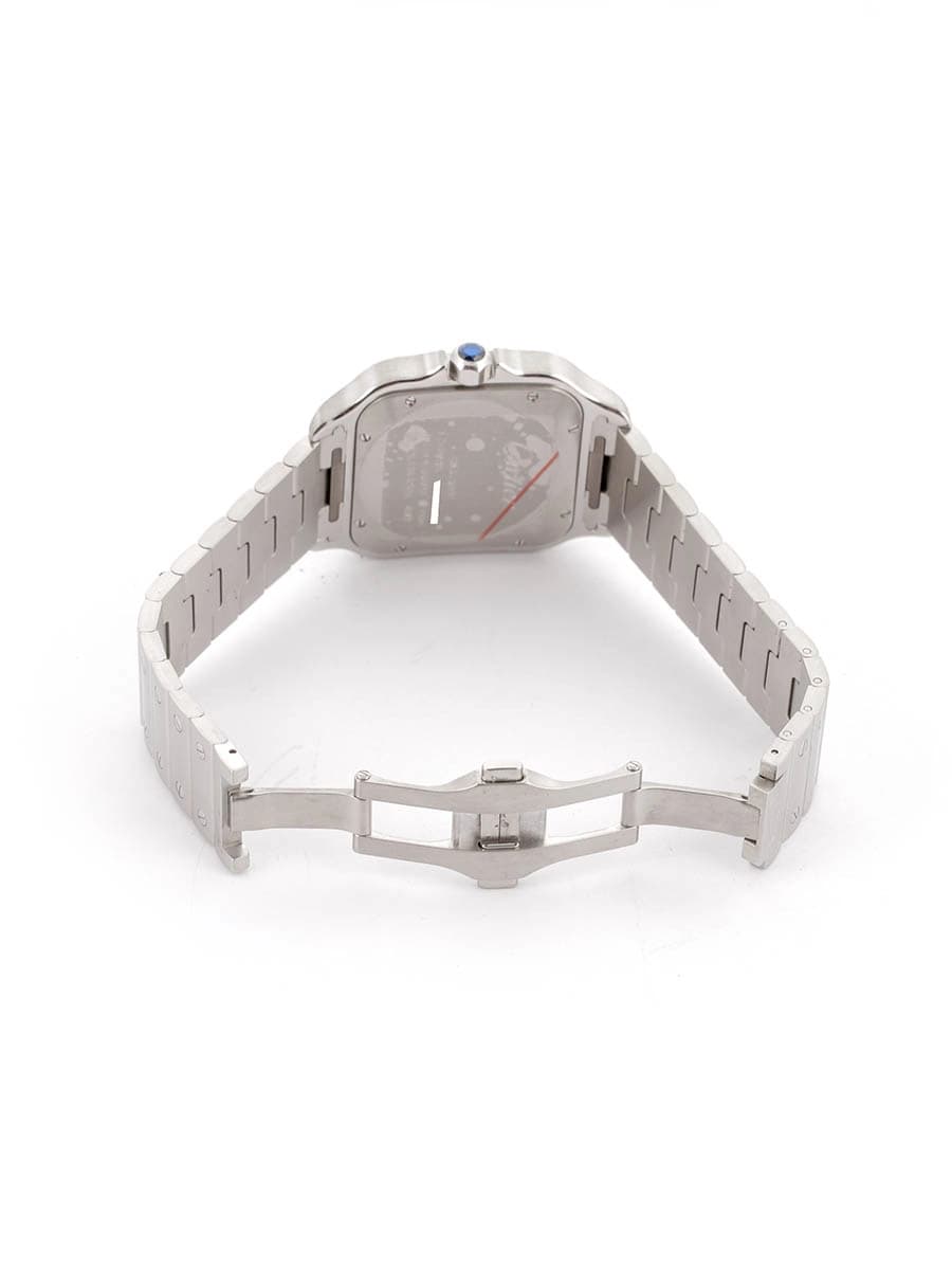 CARTIER SANTOS DE CARTIER MODELLO GRANDE ARGENTATO IN ACCIAIO REF. WSSA0018