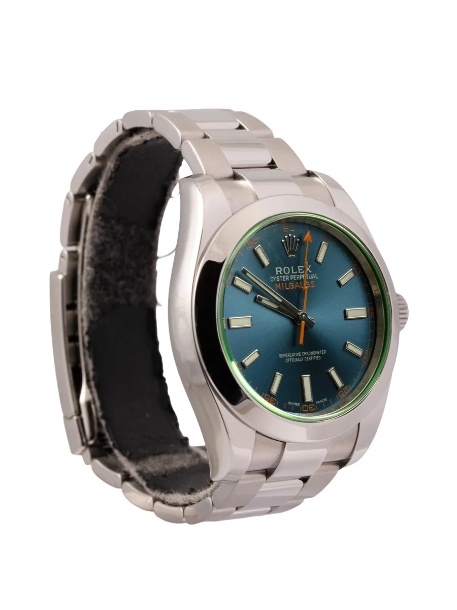ROLEX MILGAUSS 40MM IN ACCIAIO VETRO VERDE REF. 116400GV