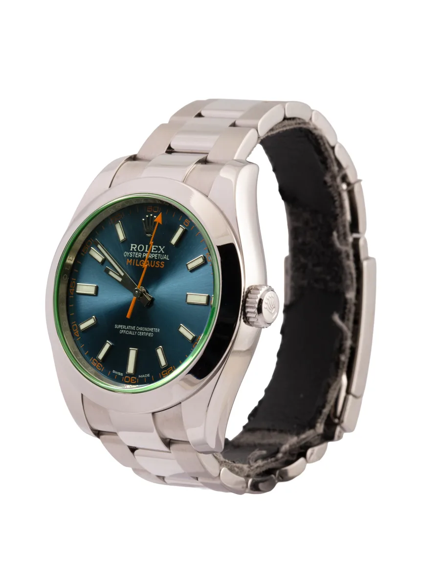 ROLEX MILGAUSS 40MM IN ACCIAIO VETRO VERDE REF. 116400GV
