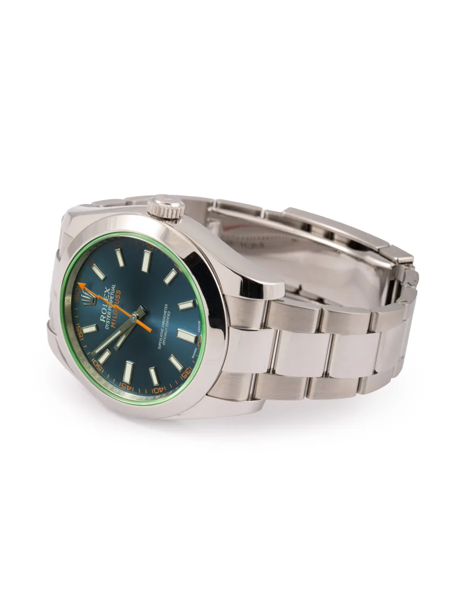 ROLEX MILGAUSS 40MM IN ACCIAIO VETRO VERDE REF. 116400GV
