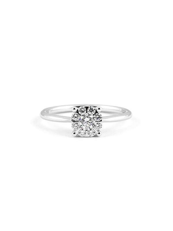 ANELLO IN ORO BIANCO 18KT CON DIAMANTI