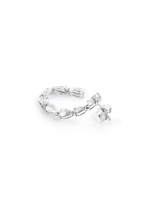 ORECCHINI IN ORO BIANCO 18KT CON DIAMANTI