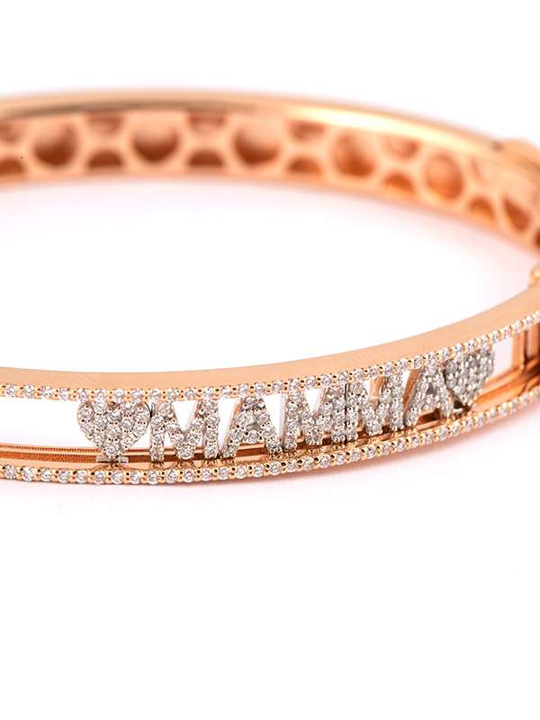 Bracciale rigido Empreinte in oro rosa con diamanti - Categorie