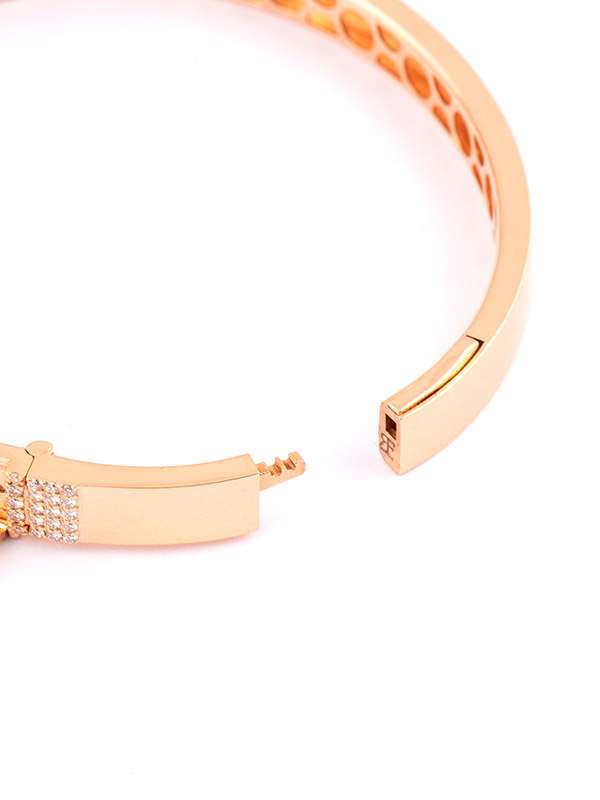 Bracciale rigido Empreinte in oro rosa con diamanti - Categorie