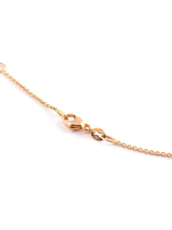 GIROCOLLO MADONNINA IN ORO ROSA 18KT CON DIAMANTI