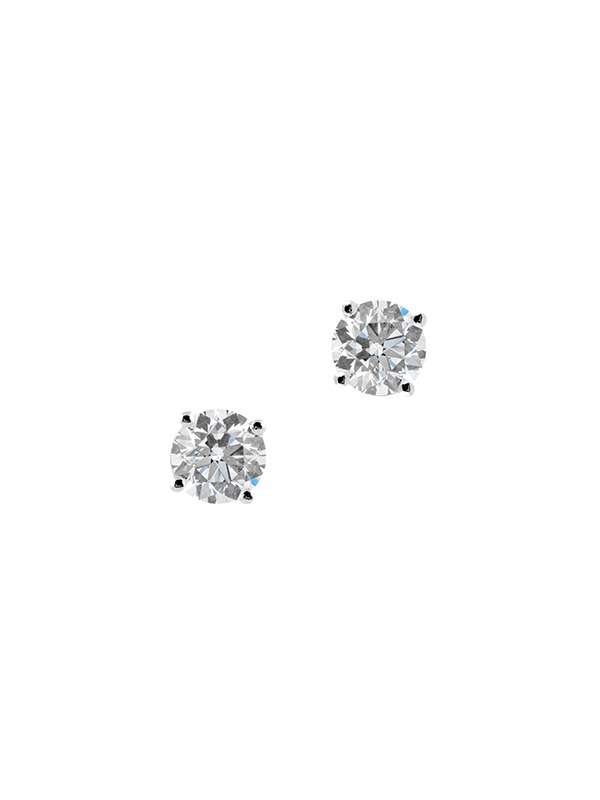 ORECCHINI PUNTO LUCE IN ORO BIANCO 18KT CON DIAMANTI