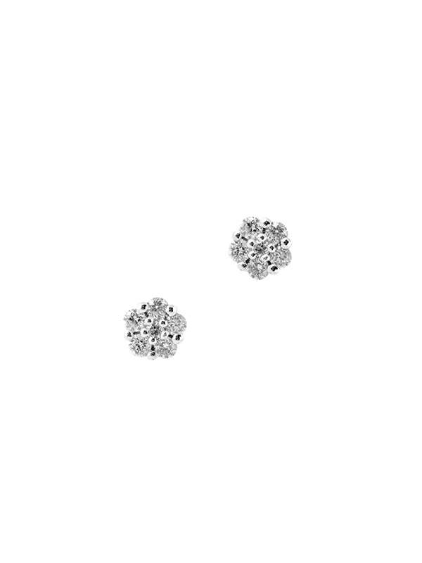 ORECCHINI LOBO IN ORO BIANCO 18KT CON DIAMANTI
