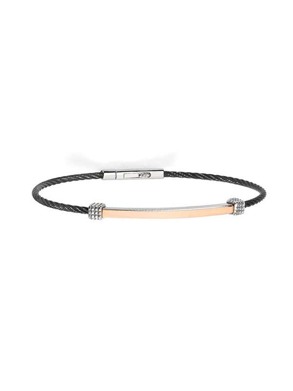 BRACCIALE BJOY BERSANI PREZIOSO IN ACCIAIO E ORO ROSA 18KT MOD. 8574