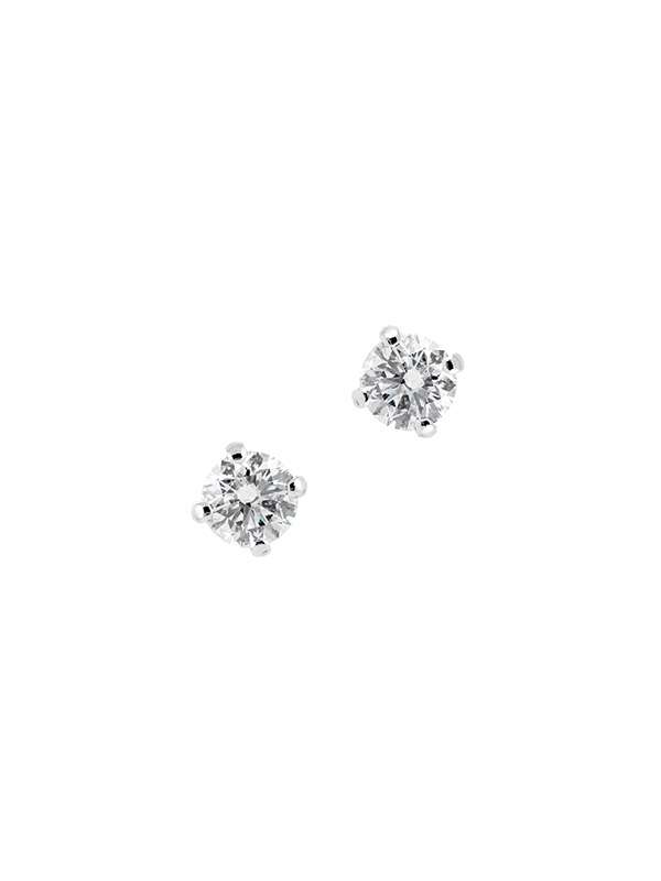 ORECCHINI PUNTO LUCE IN ORO BIANCO 18KT CON DIAMANTI