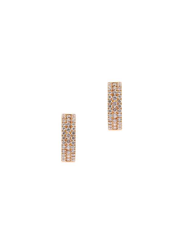 ORECCHINI CERCHIO IN ORO ROSA 18KT CON DIAMANTI