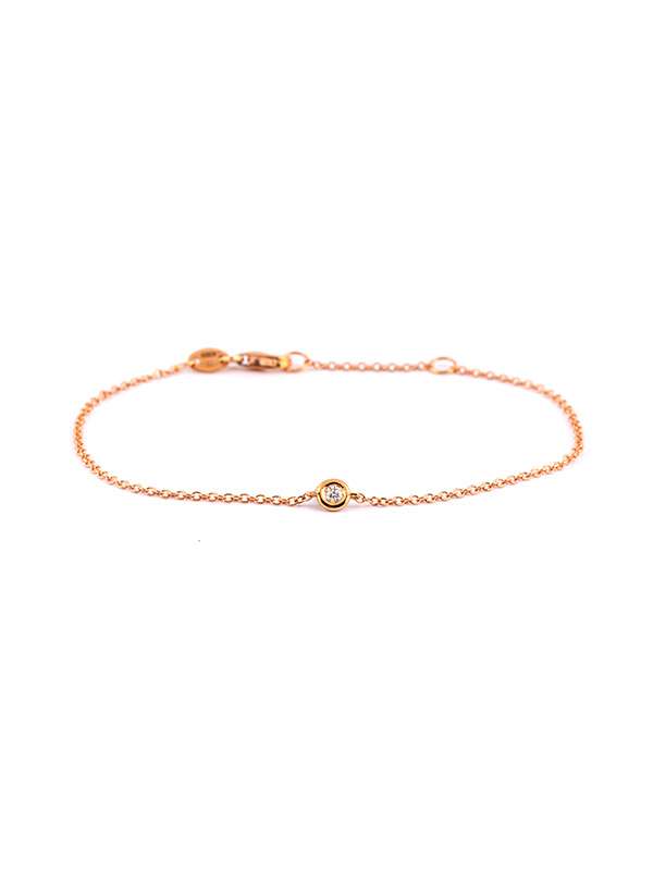 BRACCIALE IN ORO ROSA 18KT CON DIAMANTE
