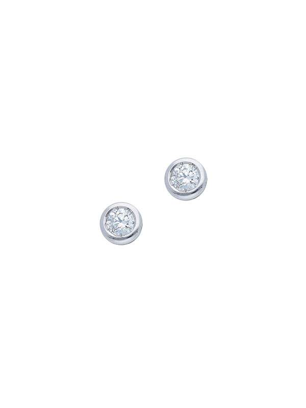 ORECCHINI PUNTO LUCE IN ORO BIANCO 18KT CON DIAMANTI