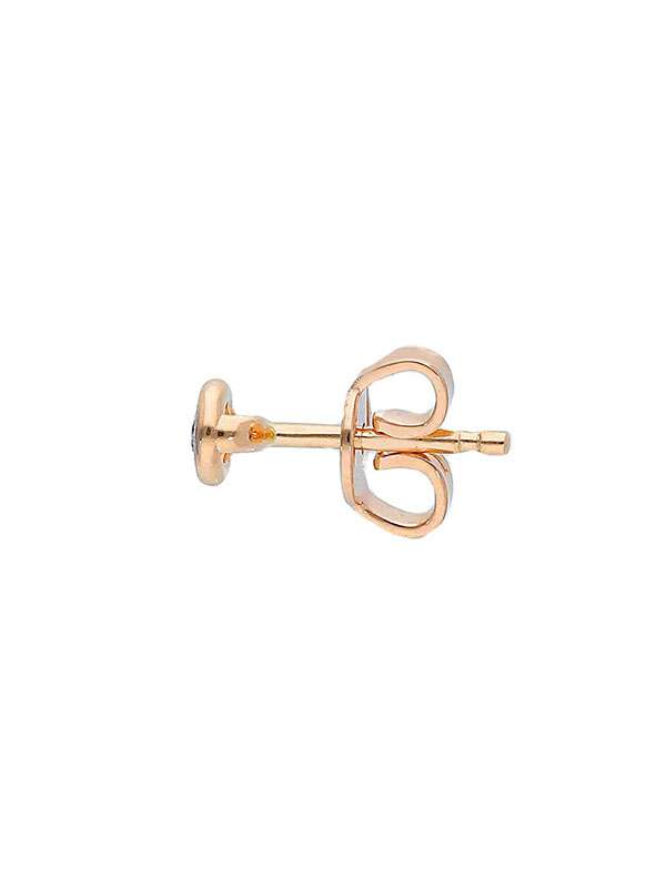 ORECCHINI PUNTO LUCE IN ORO ROSA 18KT CON DIAMANTI