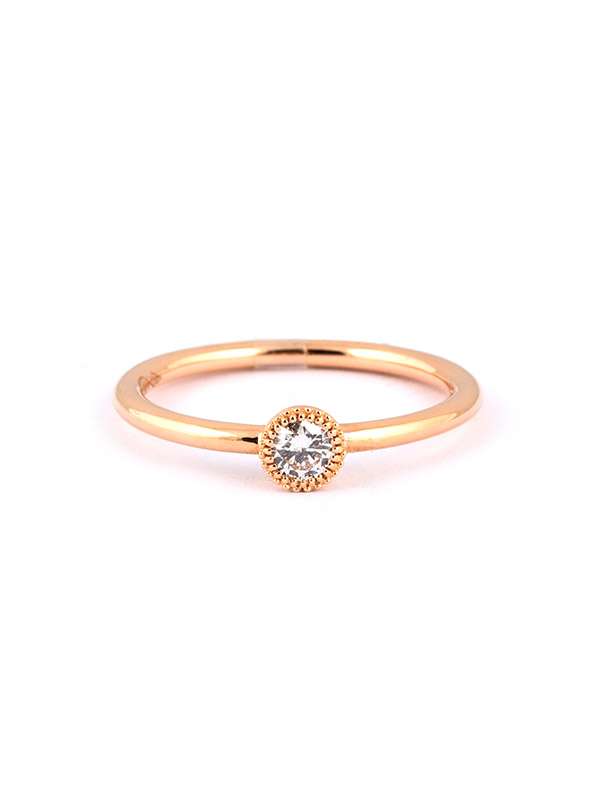 ANELLO IN ORO ROSA 18KT CON DIAMANTE