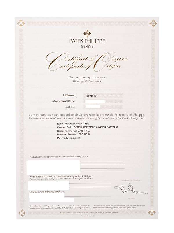 PATEK PHILIPPE AQUANAUT 42,2MM IN ORO BIANCO 18KT REF. 5968G-001