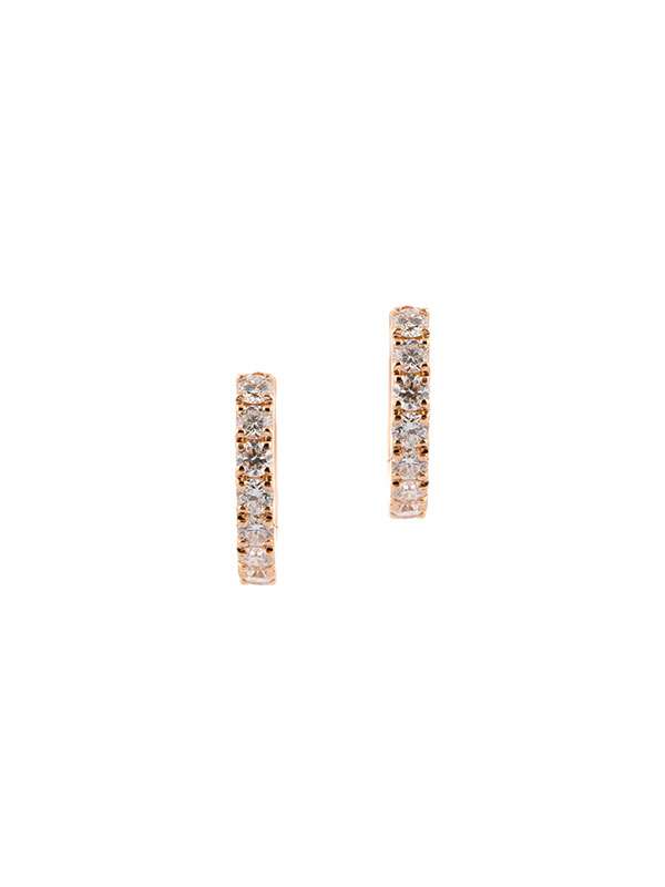 ORECCHINI CERCHIO IN ORO ROSA 18KT CON DIAMANTI