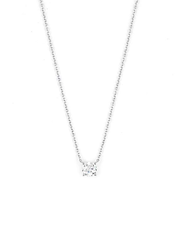 GIROCOLLO PUNTO LUCE IN ORO BIANCO 18KT CON DIAMANTE