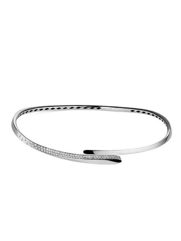 GIROCOLLO CRIVELLI LIKE CONTRARIE' SLIM IN ORO BIANCO 18KT CON DIAMANTI