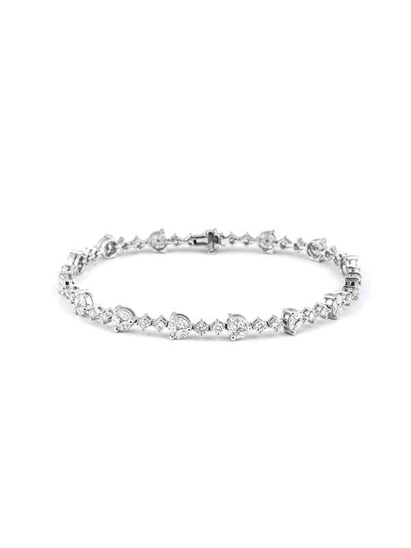 BRACCIALE TENNIS FANTASIA IN ORO BIANCO 18KT CON DIAMANTI