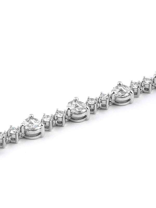 BRACCIALE TENNIS FANTASIA IN ORO BIANCO 18KT CON DIAMANTI