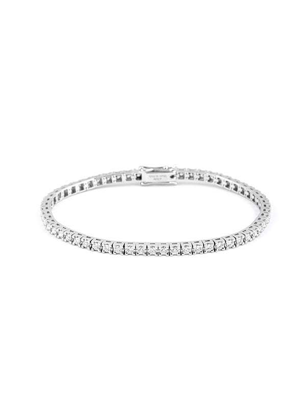 BRACCIALE TENNIS IN ORO BIANCO 18KT CON DIAMANTI