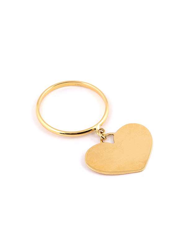 ANELLO IN ORO ROSA 18KT CON CHARM CUORE