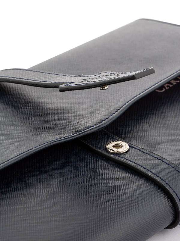 SCATOLA PORTAOROLOGI CARTTIME 3 POSTI IN PELLE DI VITELLO BLU WTC-3W