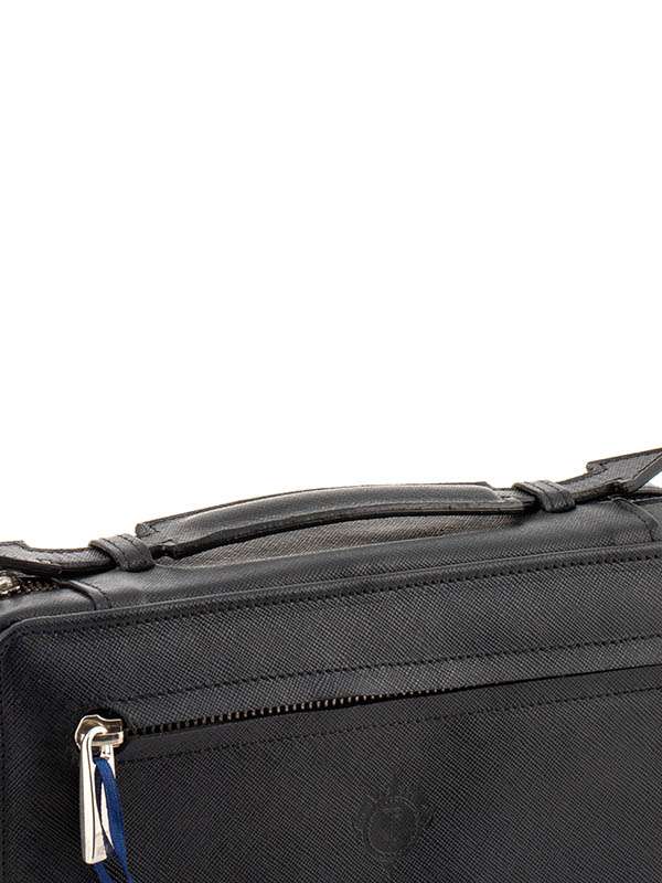 SCATOLA PORTAOROLOGI CARTTIME 6 POSTI IN PELLE DI VITELLO BLU WTC-6W