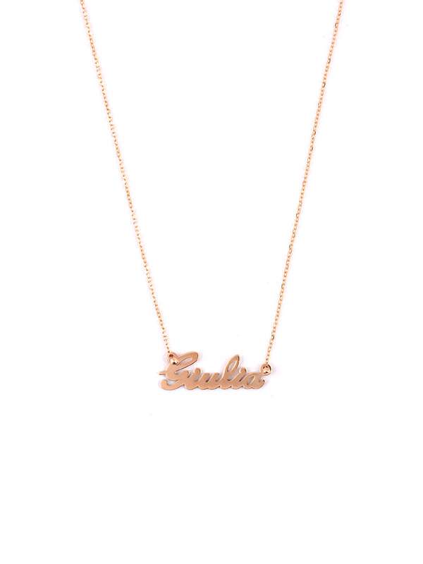 GIROCOLLO NOME GIULIA IN ORO ROSA 18KT
