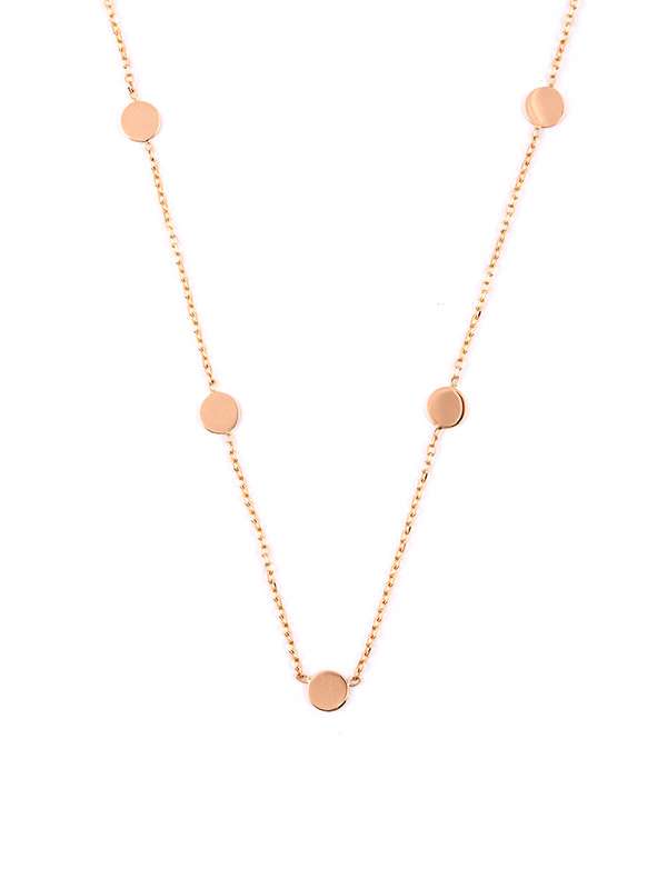 GIROCOLLO 5 CERCHI PIENI IN ORO ROSA 18KT