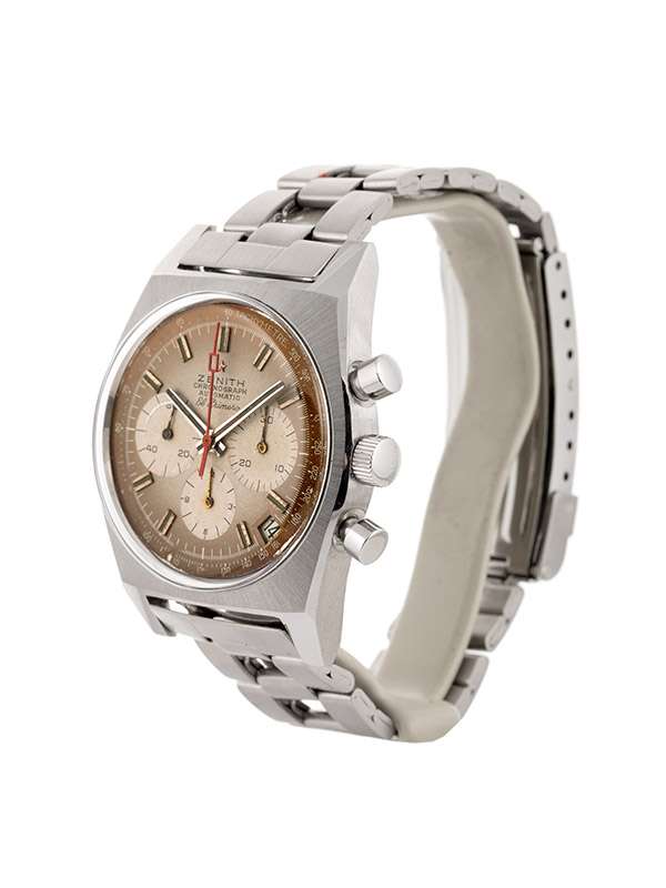 ZENITH VINTAGE EL PRIMERO CON ESTRATTO 37MM IN ACCIAIO REF. A385
