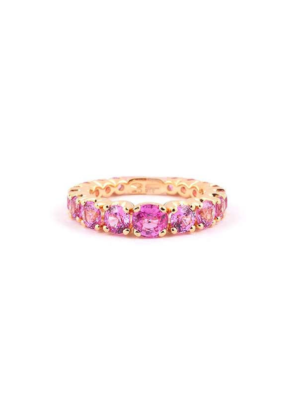 FEDINA ETERNELLE IN ORO ROSA 18KT CON ZAFFIRI ROSA A SCALARE