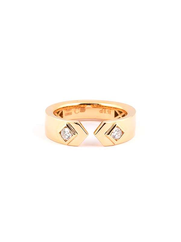 ANELLO IN ORO ROSA 18KT CON DIAMANTI