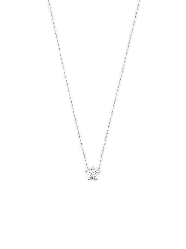 GIROCOLLO IN ORO BIANCO 18KT STELLA CON DIAMANTI