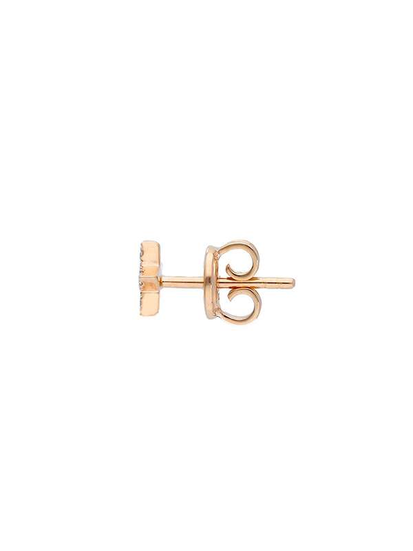 ORECCHINI LOBO IN ORO ROSA 18KT STELLA CON DIAMANTI
