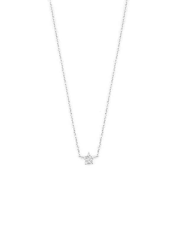 GIROCOLLO IN ORO BIANCO 18KT STELLA CON DIAMANTI