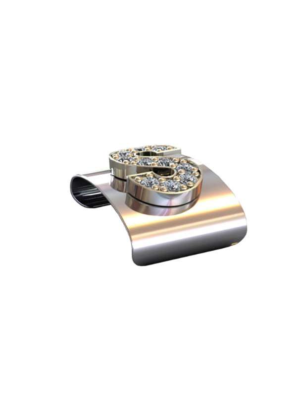 CLIP BRACCIALE ROLEX OYSTER LETTERA S CON DIAMANTI