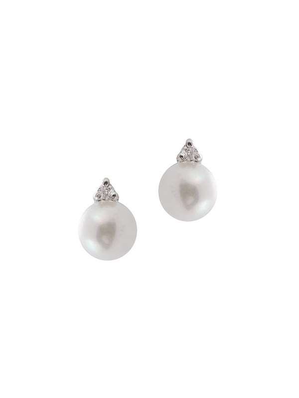 ORECCHINI LOBO IN ORO BIANCO 18KT CON PERLA 5,0/5,5