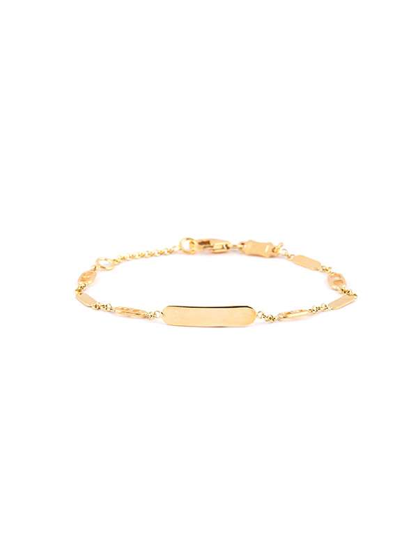 BRACCIALE IN ORO GIALLO 18KT CON PIASTRINA