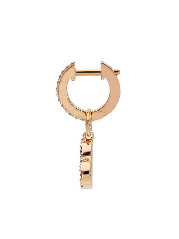 ORECCHINI IN ORO ROSA 18KT CUORE CON DIAMANTI