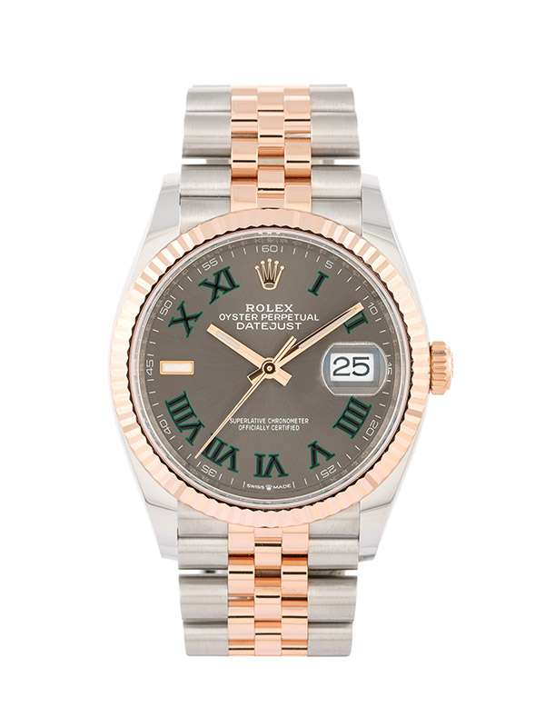 ROLEX DATEJUST QUADRANTE WIMBLEDON 36MM IN ACCIAIO E ORO ROSA 18KT REF. 126231