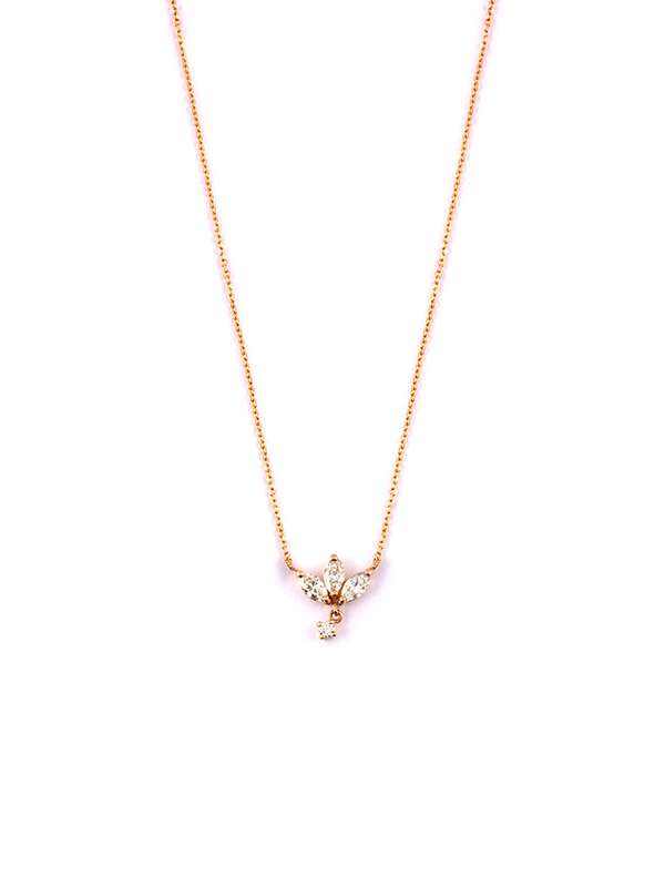 GIROCOLLO IN ORO ROSA 18KT CON DIAMANTI MARQUISE