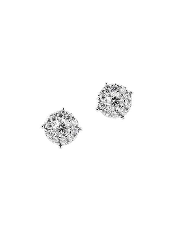 ORECCHINI IN ORO BIANCO 18KT CON DIAMANTI