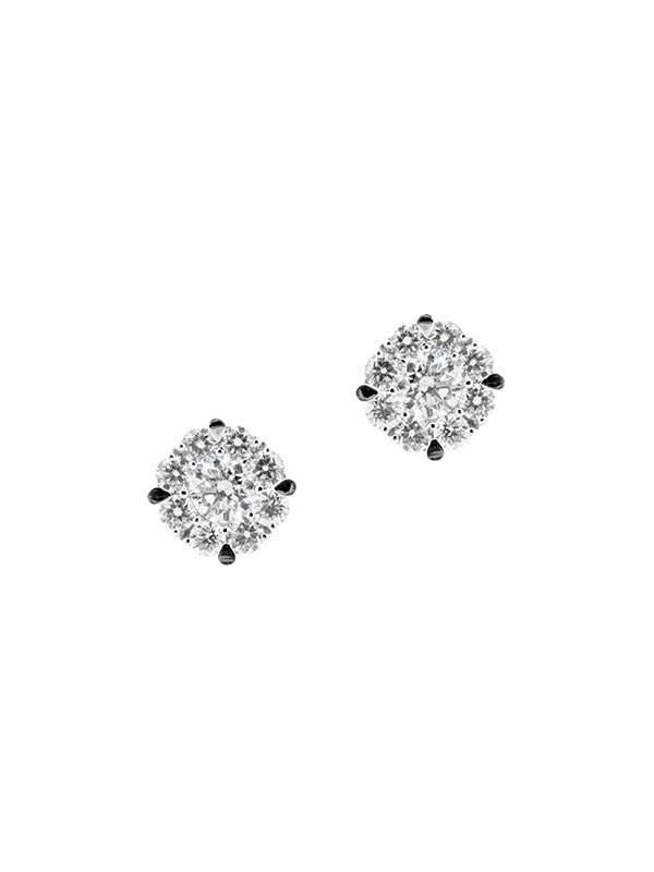ORECCHINI IN ORO BIANCO 18KT CON DIAMANTI