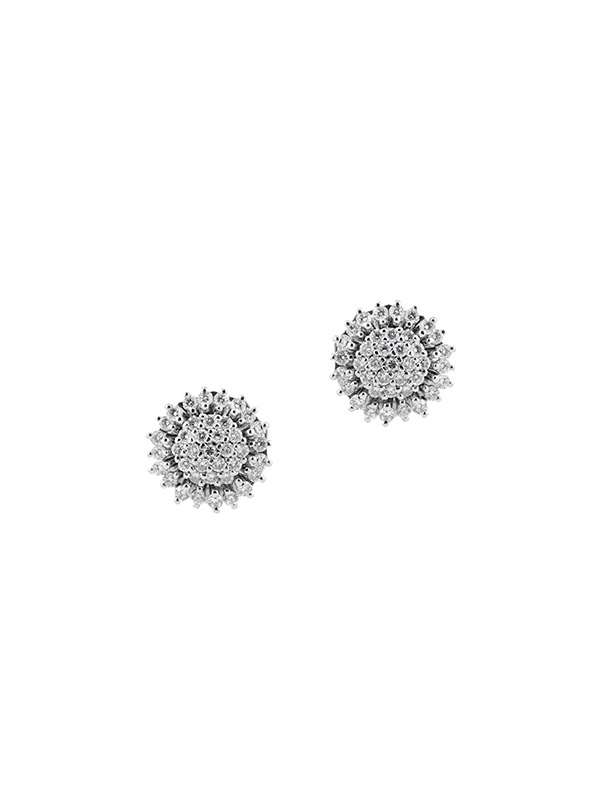 ORECCHINI IN ORO BIANCO 18KT CON DIAMANTI