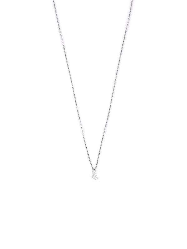 GIROCOLLO IN ORO BIANCO 18KT CON DIAMANTE TAGLIO CUORE