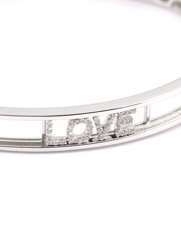 BRACCIALE RIGIDO ICONIC MOTION IN ORO BIANCO 18KT MIS. 17