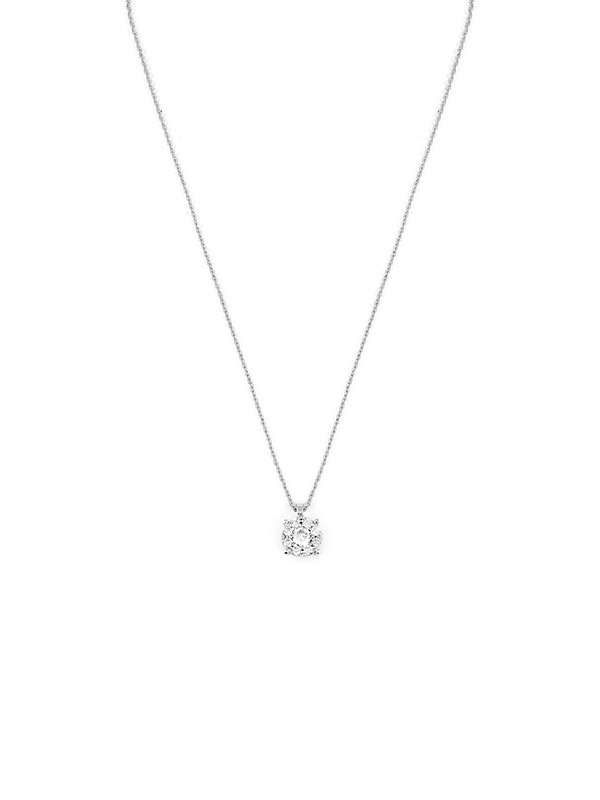 GIROCOLLO IN ORO BIANCO 18KT CON DIAMANTI ROSETTA