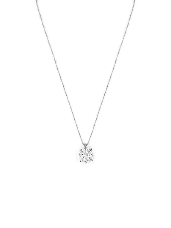 GIROCOLLO IN ORO BIANCO 18KT CON DIAMANTI ROSETTA